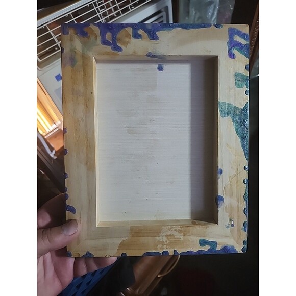 Pokémon Grimer Mixed Media Abstract Pour – 10x8 Wood Canvas Glitter Eyes - Picture 3 of 3